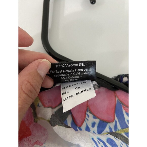 Sakkas Caftan Coverup Dress O/S Laisson Flowy Hi-Low/Top Rhinestone Boxy V-Neck - Picture 12 of 12